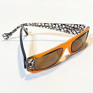 Etnia Barcelona HAVANA Sunglasses Colorful Square Frame Glasses Orange Brown